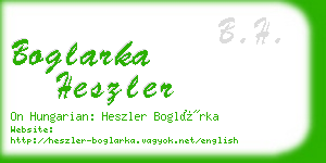 boglarka heszler business card